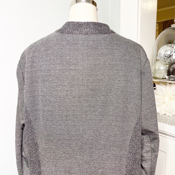 Catherines Blazer Jacket with Lace Floral Design Black Gray NWT - Picture 5 of 9